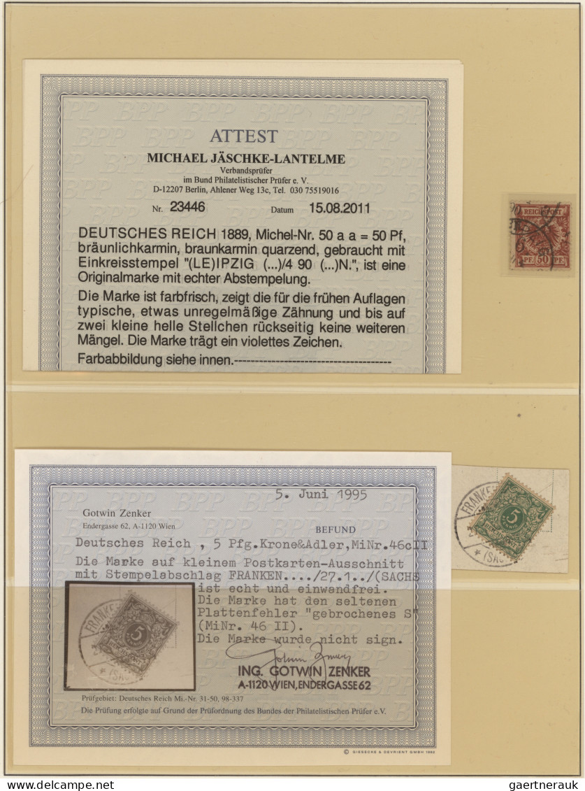 Deutsches Reich - Krone / Adler: 1889/1900, Gestempelte Spezial-Sammlungspartie - Collections