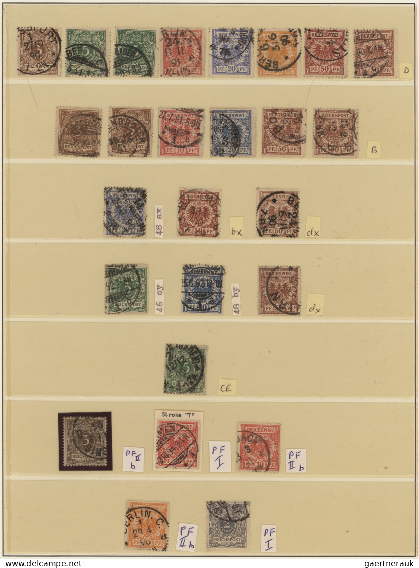 Deutsches Reich - Krone / Adler: 1889/1900, Gestempelte Spezial-Sammlungspartie - Collections