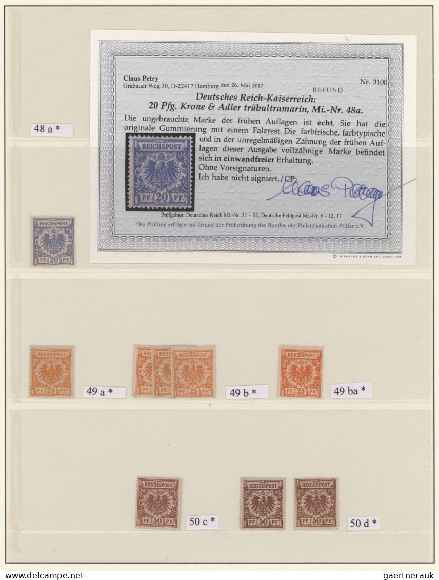 Deutsches Reich - Krone / Adler: 1889/1900, Ungebrauchte Sammlung Von 44 Marken - Collections