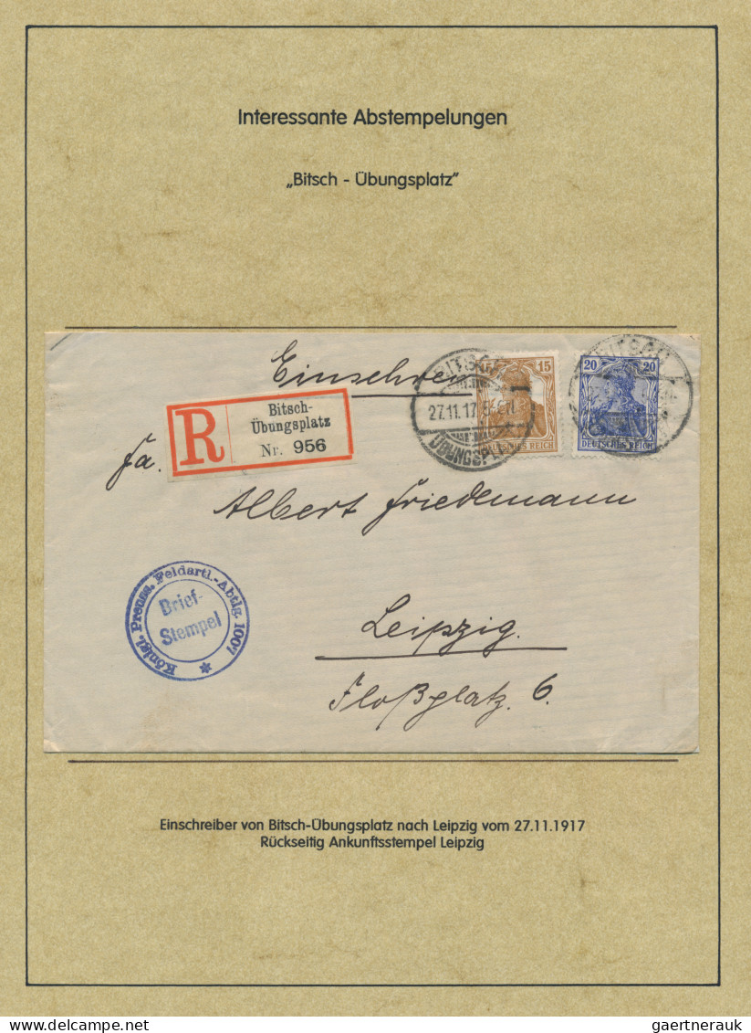 Deutsches Reich - Germania: 1900-1920 (ca), Germania-Ausgaben, Ortsstempelformen