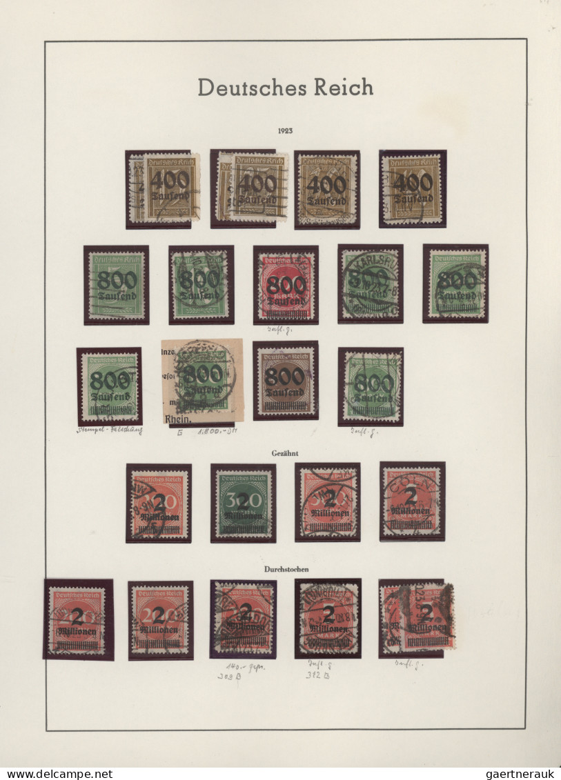 Deutsches Reich - Inflation: 1919/1923, Umfangreiche Sammlung Auf Albenblättern - Collections