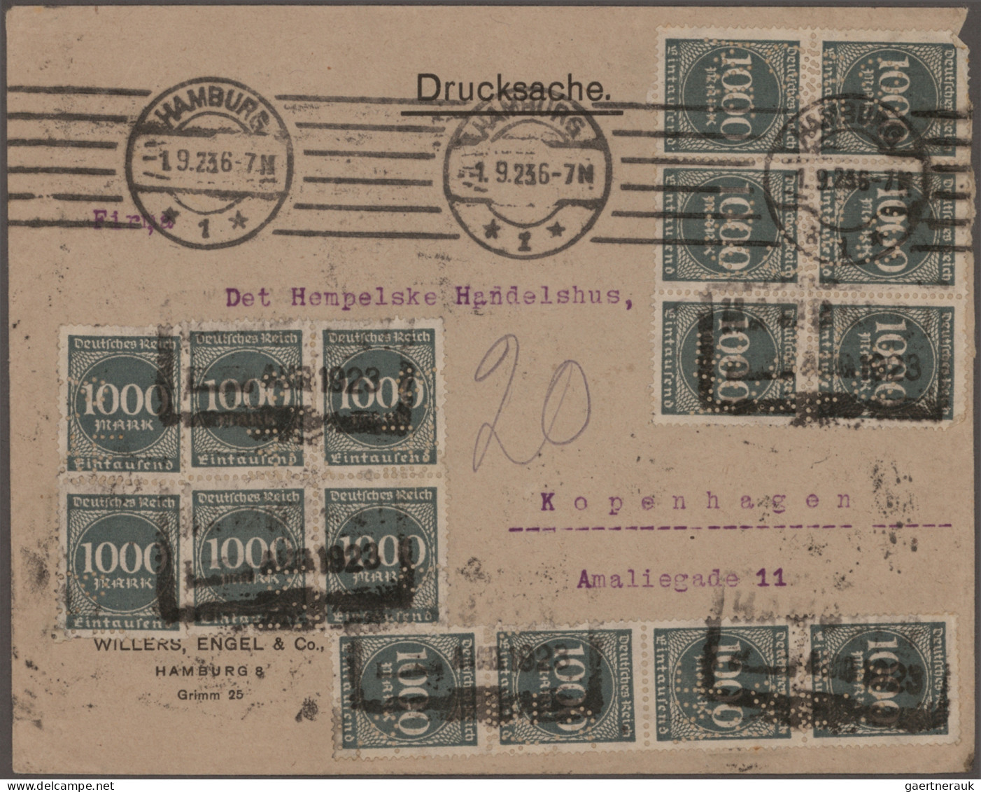 Deutsches Reich - Inflation: 1920/1923 Rund 50 Briefe Und Postkarten Mit Reinen - Collections