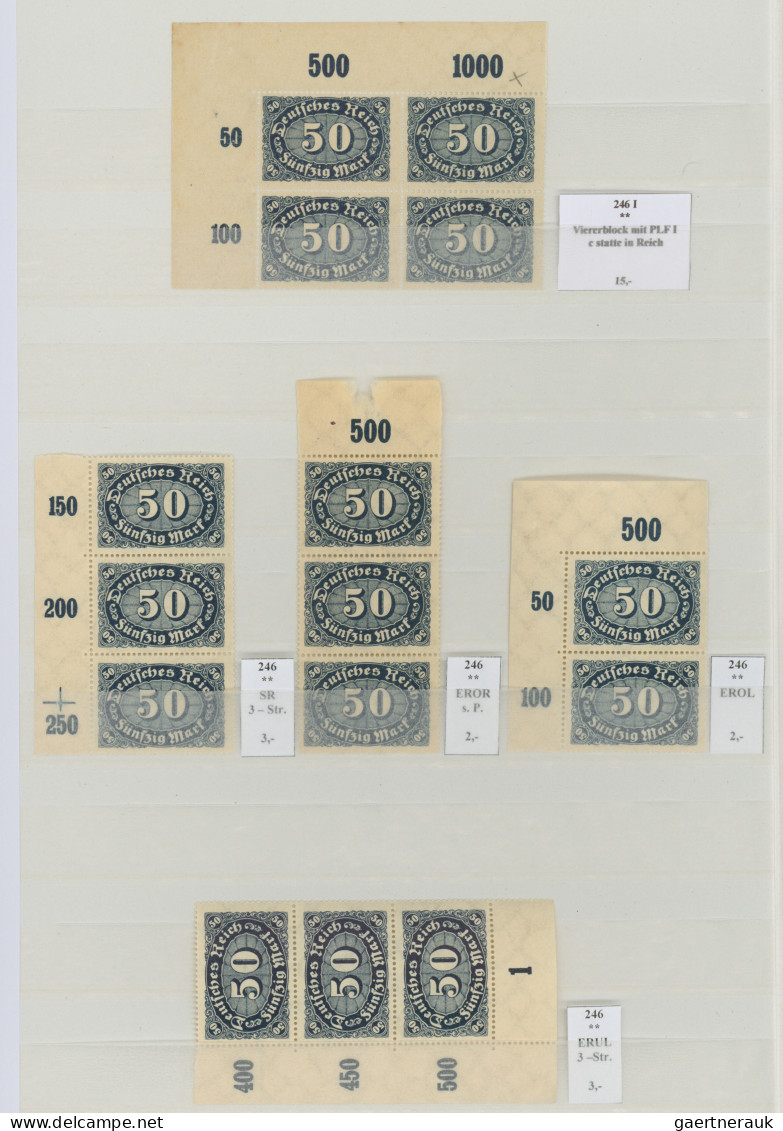 Deutsches Reich - Inflation: 1922/1923, Queroffset-Ausgaben, meist postfrische S