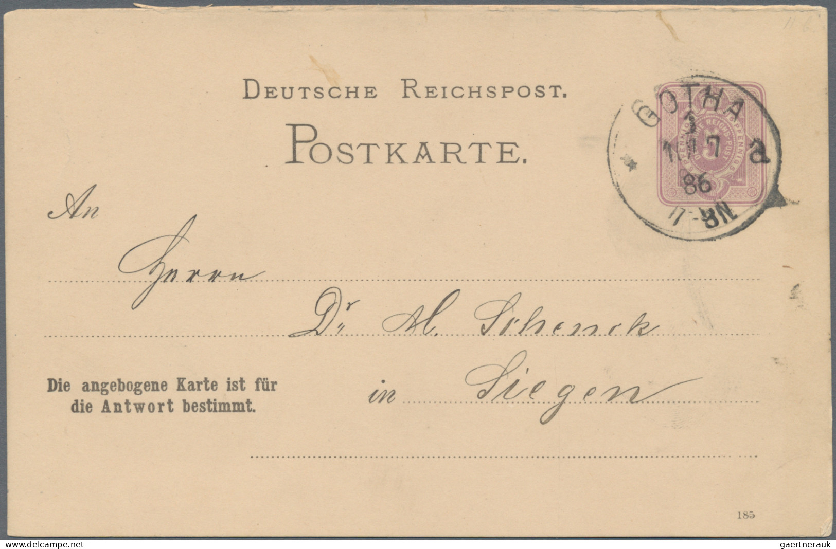 Deutsches Reich - Ganzsachen: 1877/1889, Pfennig-Ausgabe, Partie von 15 gebrauch