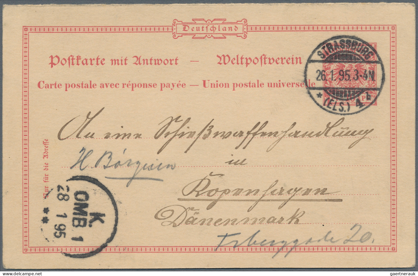 Deutsches Reich - Ganzsachen: 1890/1902, Krone/Adler, Partie von 19 gebrauchten