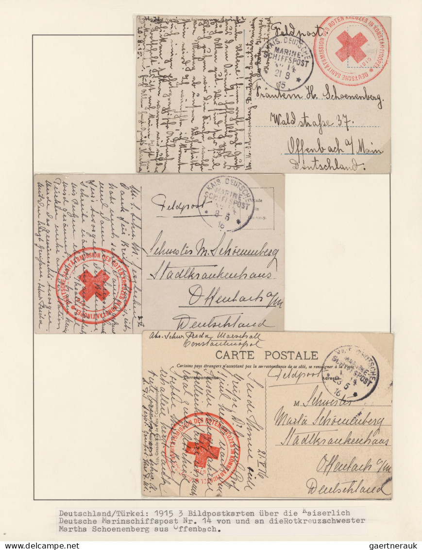 Deutsche Post In Der Türkei: 1913/1918, Sanitätsmission Des Roten Kreuzes In Kon - Turquie (bureaux)