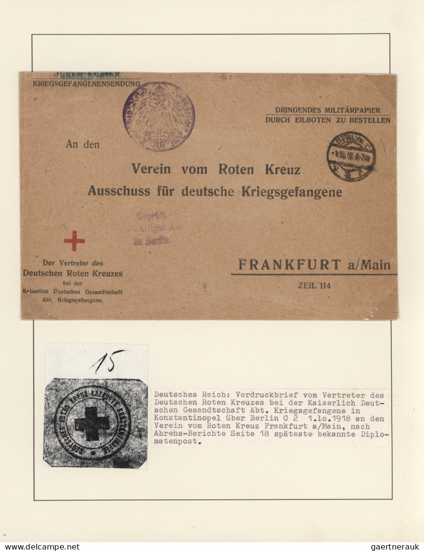 Deutsche Post In Der Türkei: 1913/1918, Sanitätsmission Des Roten Kreuzes In Kon - Turquie (bureaux)