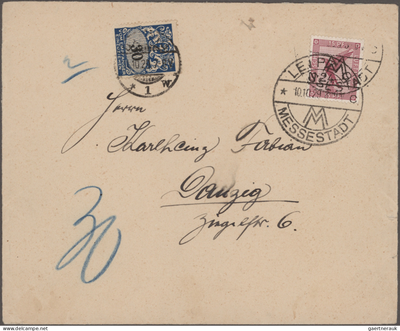 Danzig: 1880/1940 (ca.), Sammlung von ca. 220 Briefen und Karten incl. etwas Vor