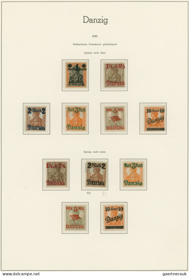 Danzig: 1883/1939 (ca.), Hochwertige Und Bis Auf Ein Paar Werte Vollständige Sam - Autres & Non Classés