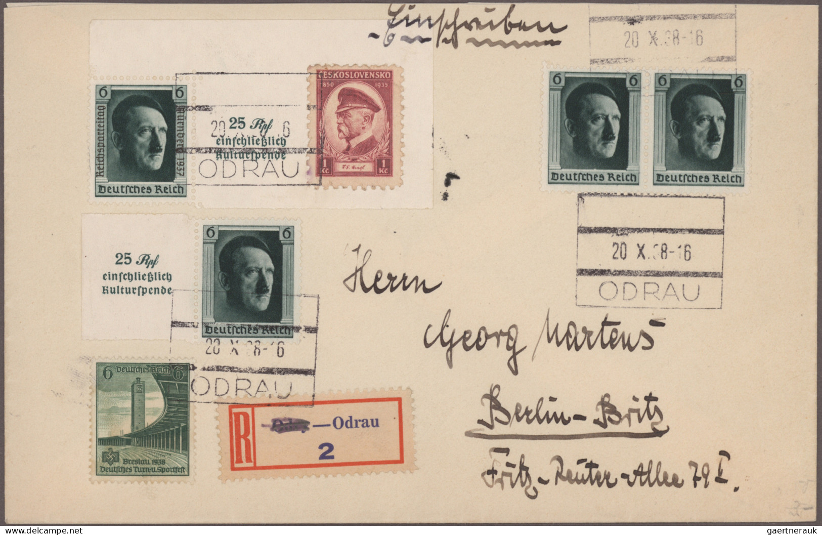 Sudetenland: 1938/1942, umfangreiche Belege-Sammlung mit mehr als 220 Briefen, K