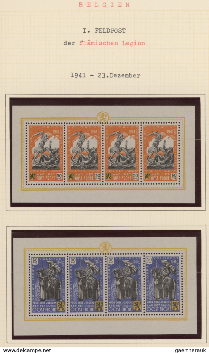 Dt. Besetzung II WK - Belgien: 1941/1943, Interessante Slg. Der Belgischen Legio - Occupation 1938-45