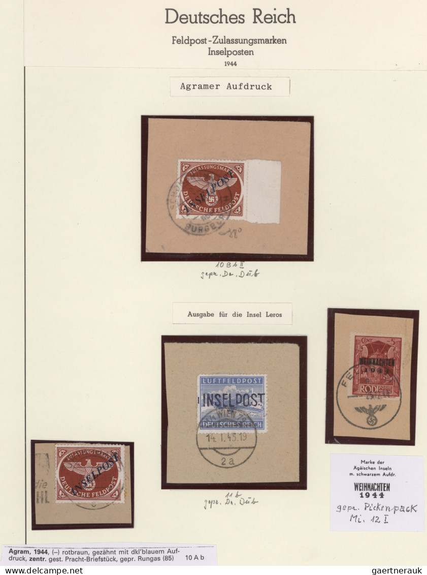 Feldpostmarken: 1942/1945, Gestempelte Und Ungebrauchte Sammlung Auf Albenblätte - Autres & Non Classés