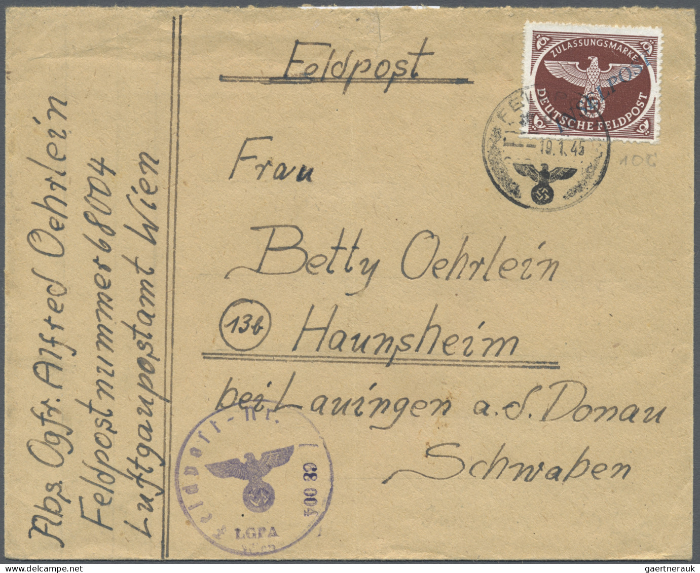 Feldpostmarken: 1943/1944, Lot Mit Tunispäckchen-Marken Und 7 Inselpost-Belegen, - Sonstige & Ohne Zuordnung