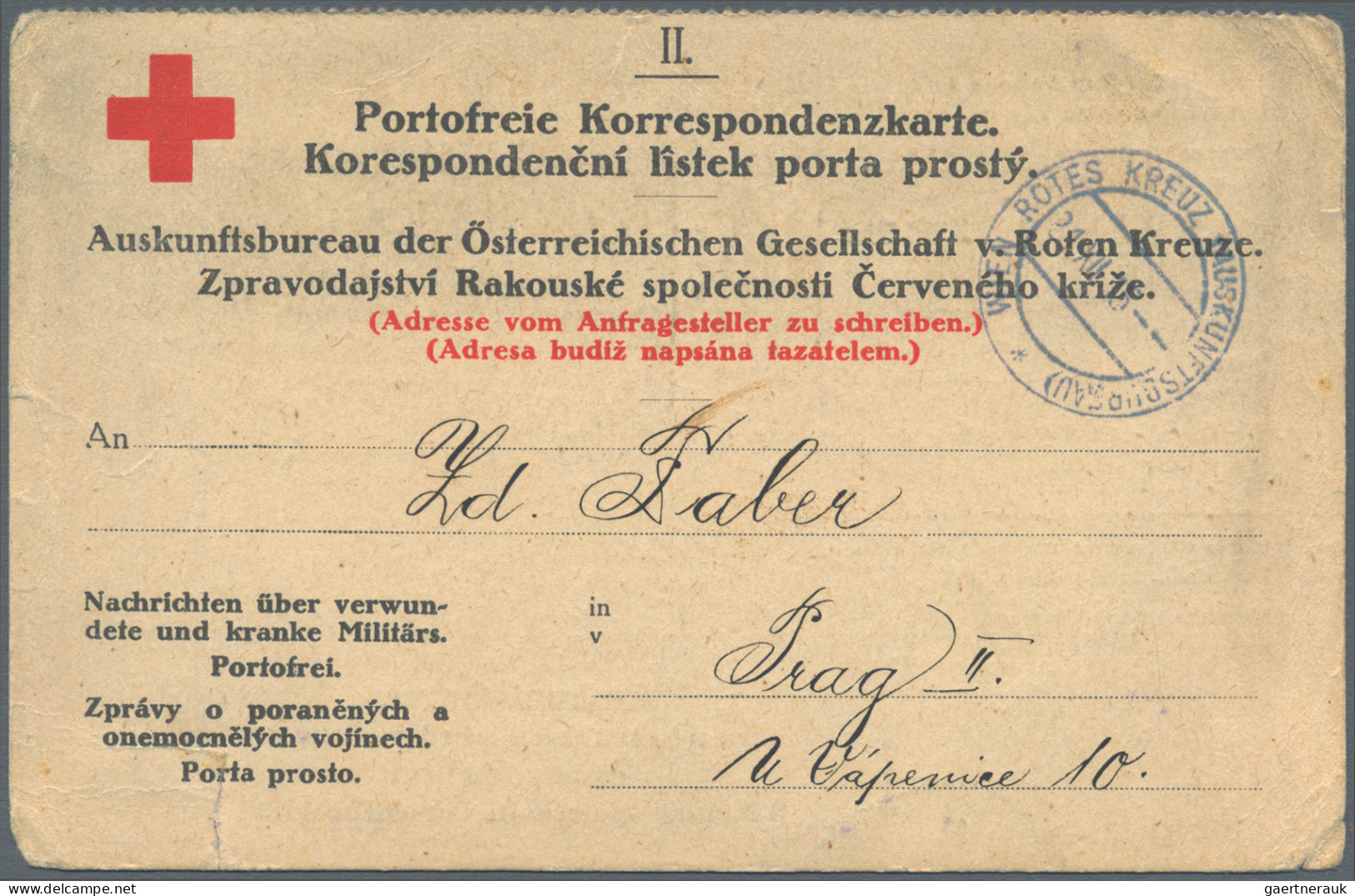 Kriegsgefangenen-Lagerpost: 1914/1920 ca., KGF- und Lagerpost von und nach Öster