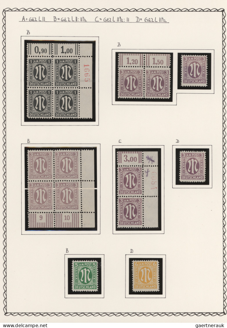 Deutschland Ab 1945 - Gebühr Bezahlt: 1945/1949, Interessante Teilsammlung Allii - Autres & Non Classés