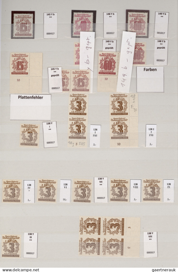 Sowjetische Zone - West-Sachsen: 1945/1946, fast nur postfrische Sammlung von ca