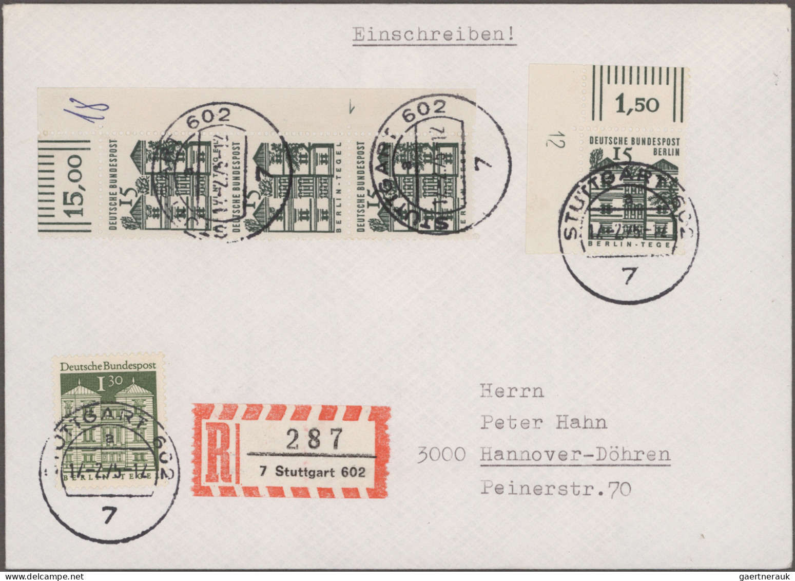 Bundesrepublik Und Berlin: 1972/1974, Marken Der Freimarkenserien Brandenburger - Sammlungen