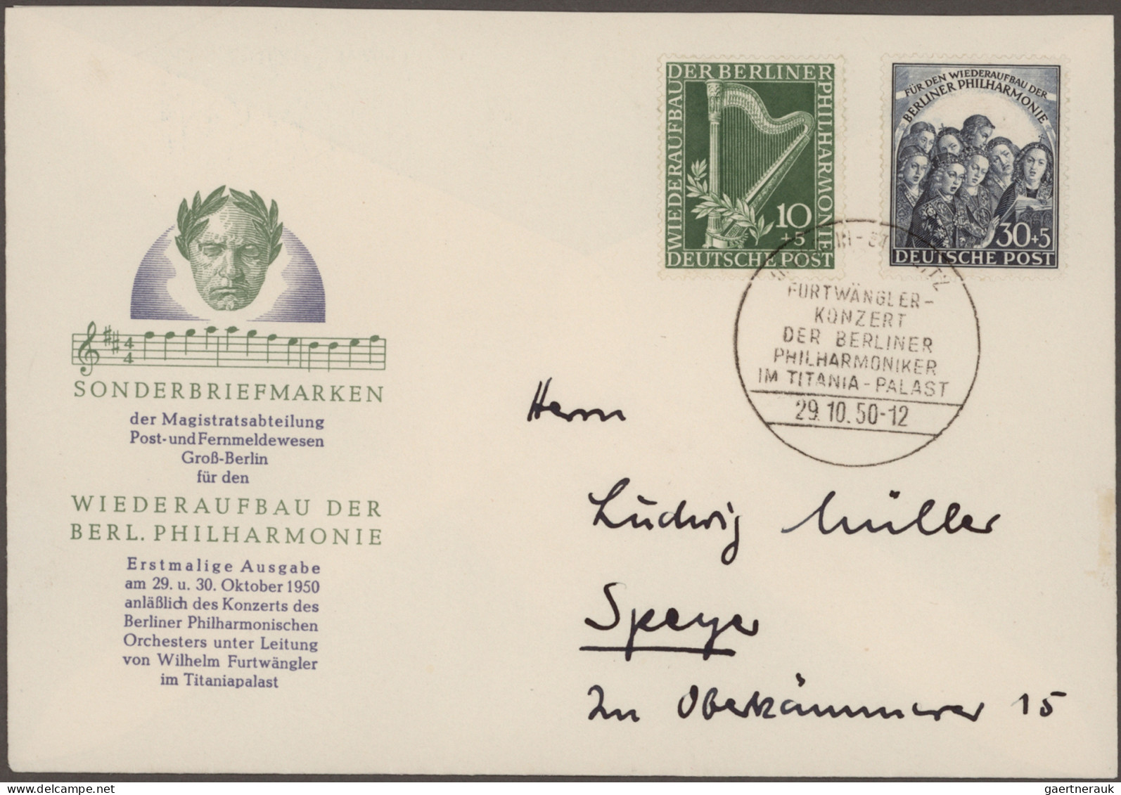Berlin: 1948/1961, Nette Partie Von Ca. 155 Briefen, Karten Und Ganzsachen Mit E - Lettres & Documents