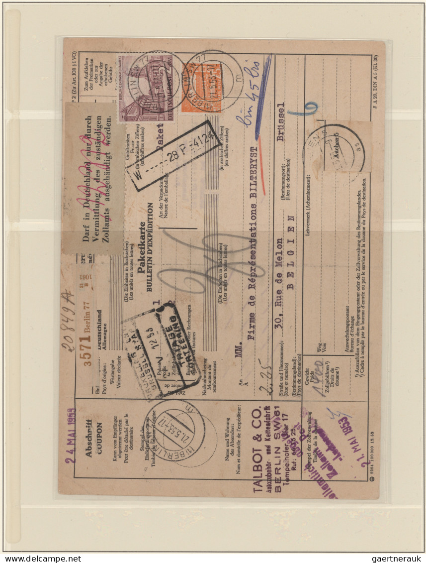 Berlin: 1949/1955, Bauten I, Sammlung von 40 Bedarfsbelegen, dabei Auslandspost,