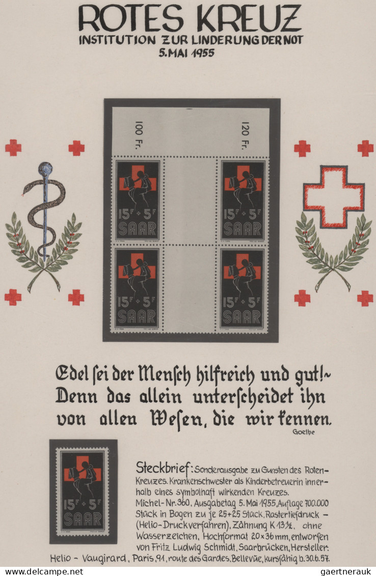 Saarland (1947/56): 1947/1956, liebevoll zusammengetragene Sammlung in 3 Alben m