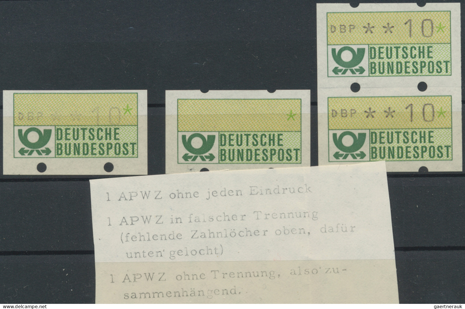 Bundesrepublik - Automatenmarken: 1981/2002, Interessanter Posten Für Den Automa - Machine Labels [ATM]