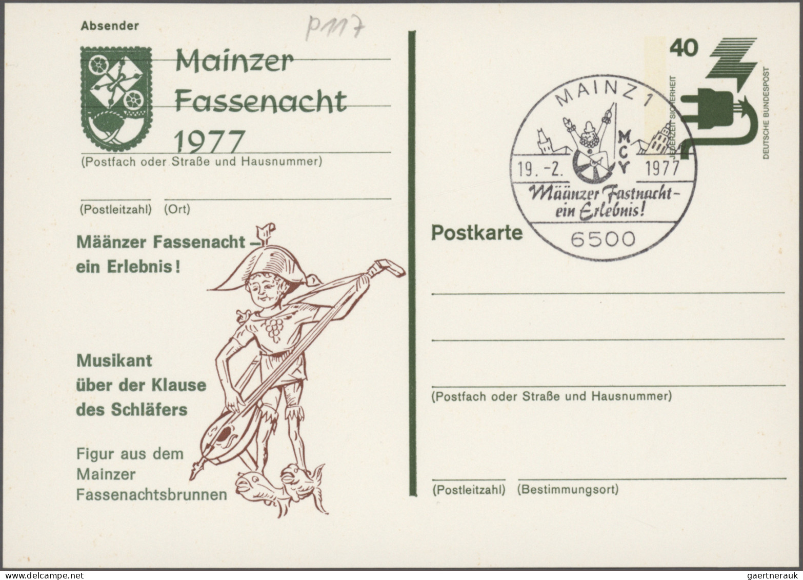 Bundesrepublik - Ganzsachen: 1958/1990, Spezial-Partie "Abarten und Besonderheit