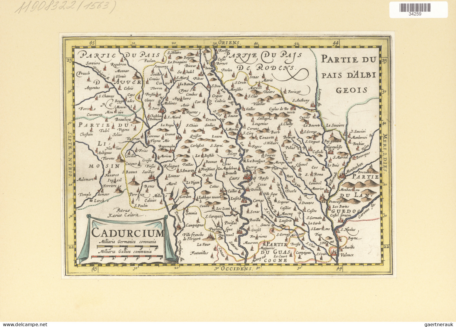 Landkarten und Stiche: 1580/1820 (ca). Bestand von über 130 alten Landkarten, me