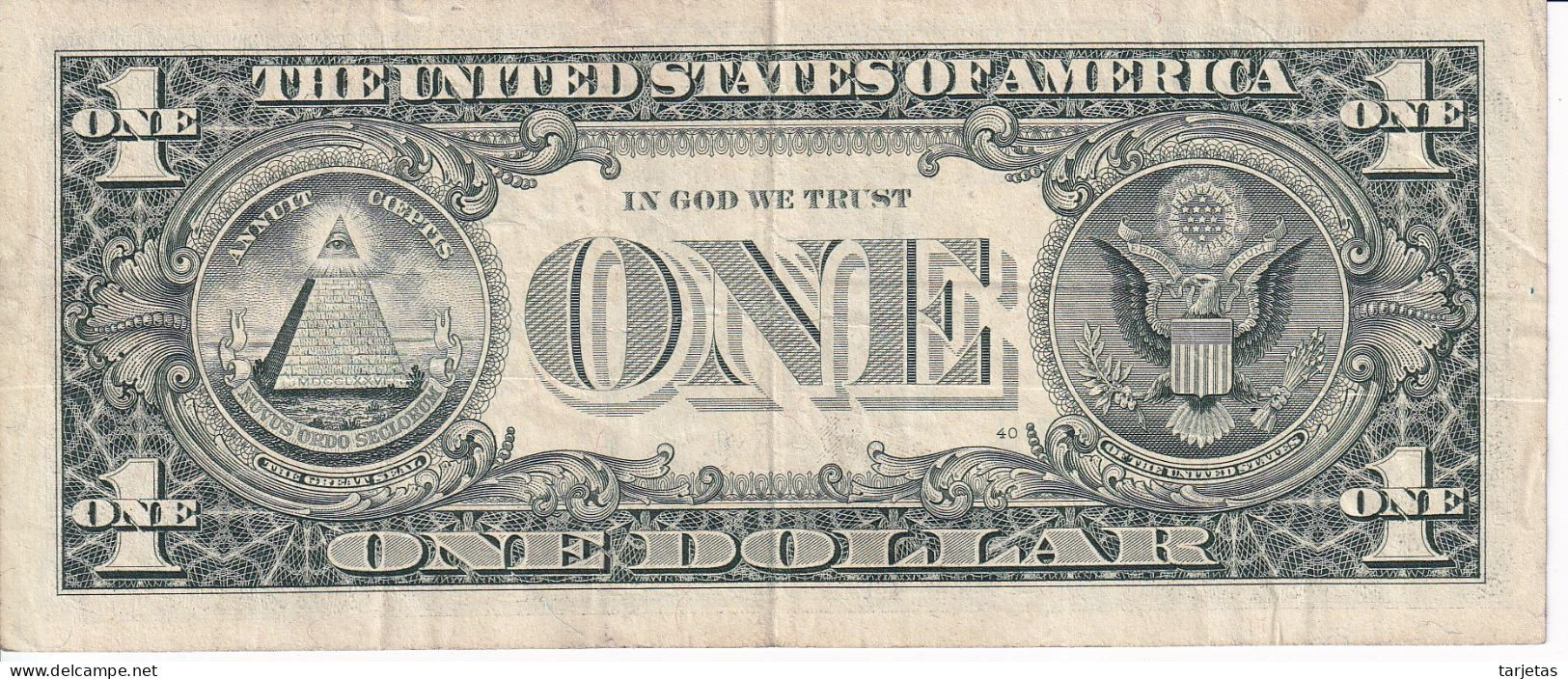 BILLETE DE ESTADOS UNIDOS DE 1 DOLLAR DEL AÑO 1993 LETRA L - SAN FRANCISCO  (BANKNOTE) - Federal Reserve (1928-...)