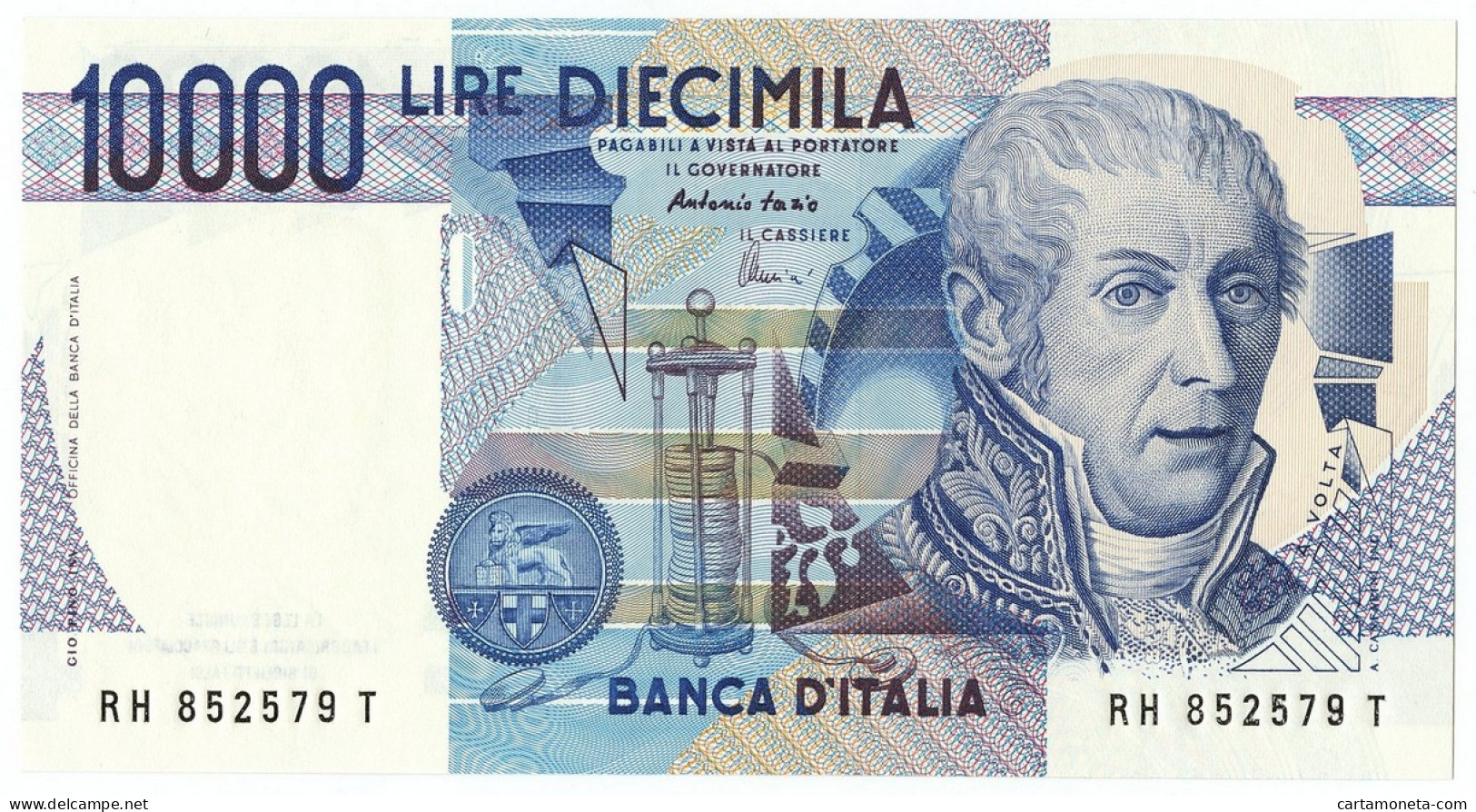 10000 LIRE BANCA D'ITALIA ALESSANDRO VOLTA LETTERA H 17/12/1997 FDS-/FDS - Autres & Non Classés