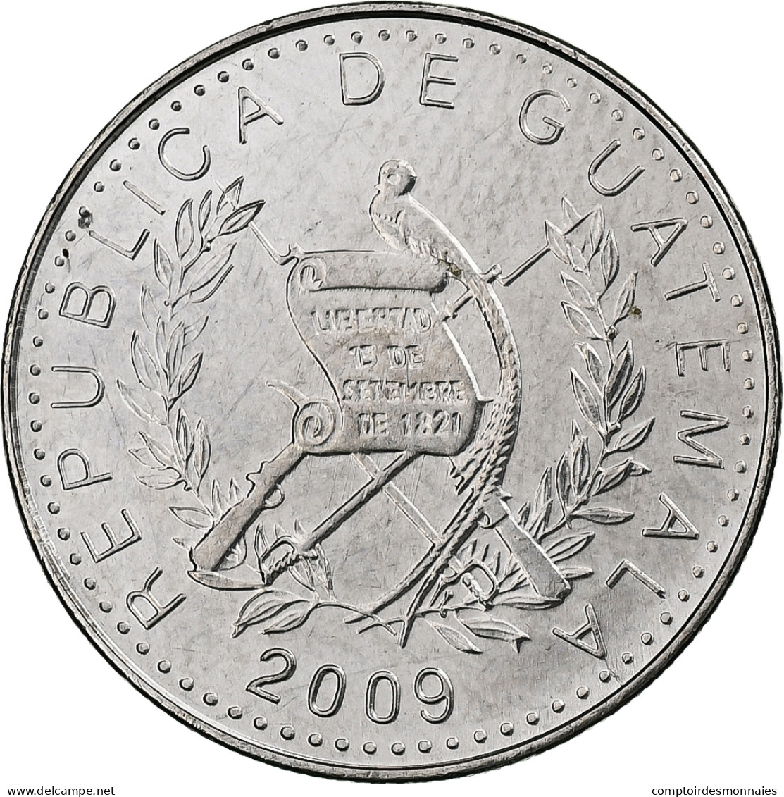 Guatemala, 10 Centavos, 2009, Cupro-nickel, SPL, KM:277.6 - Guatemala