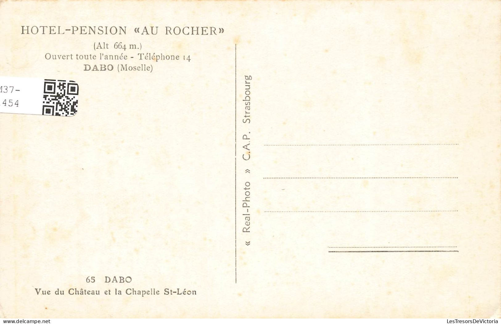 FRANCE - Dabo - Hôtel - Pension Au Rocher - Carte Postale - Dabo