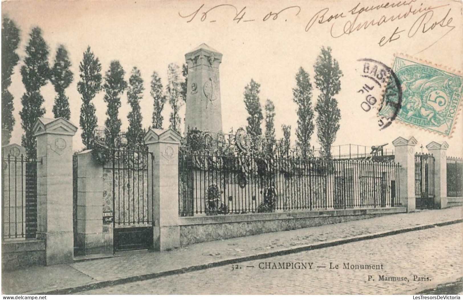 FRANCE - Champigny - Vue Sur Le Monument - Carte Postale Ancienne - Champigny