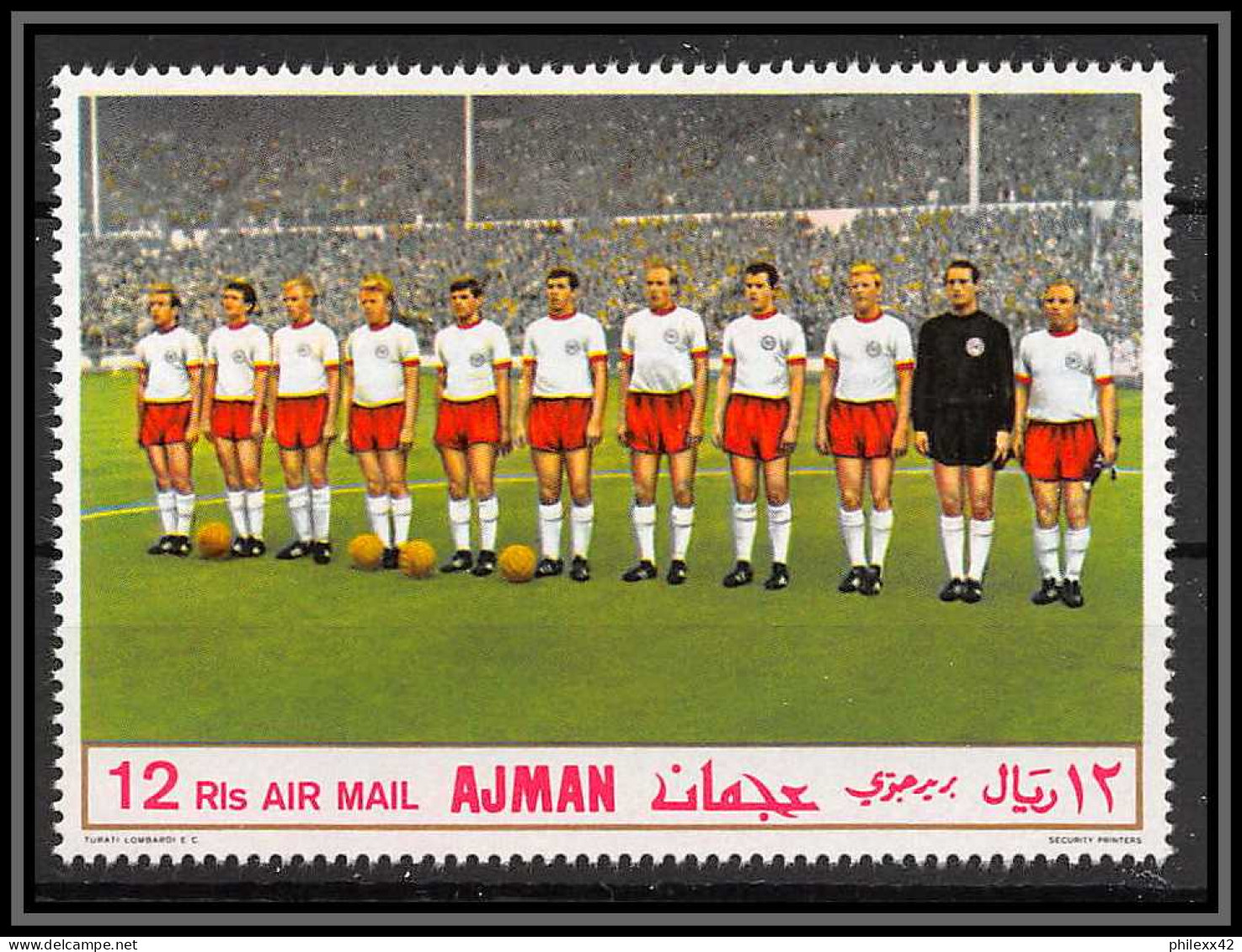 Ajman - 4526d/ N°368 A German National Football Team 1969 Soccer Neuf ** MNH - 1970 – Mexico