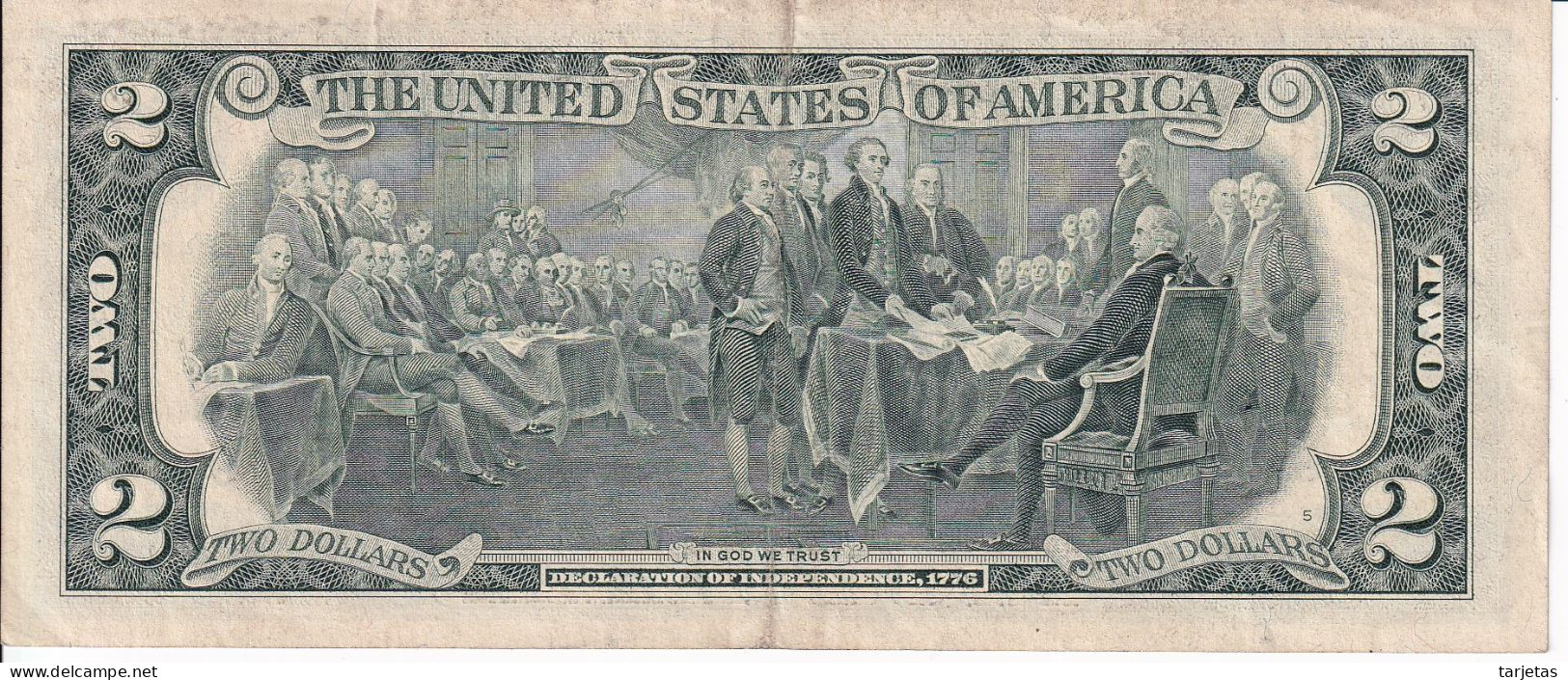 BILLETE DE ESTADOS UNIDOS DE 2 DOLLARS DEL AÑO 2003 LETRA I - MINNEAPOLIS  (BANK NOTE) - Federal Reserve (1928-...)