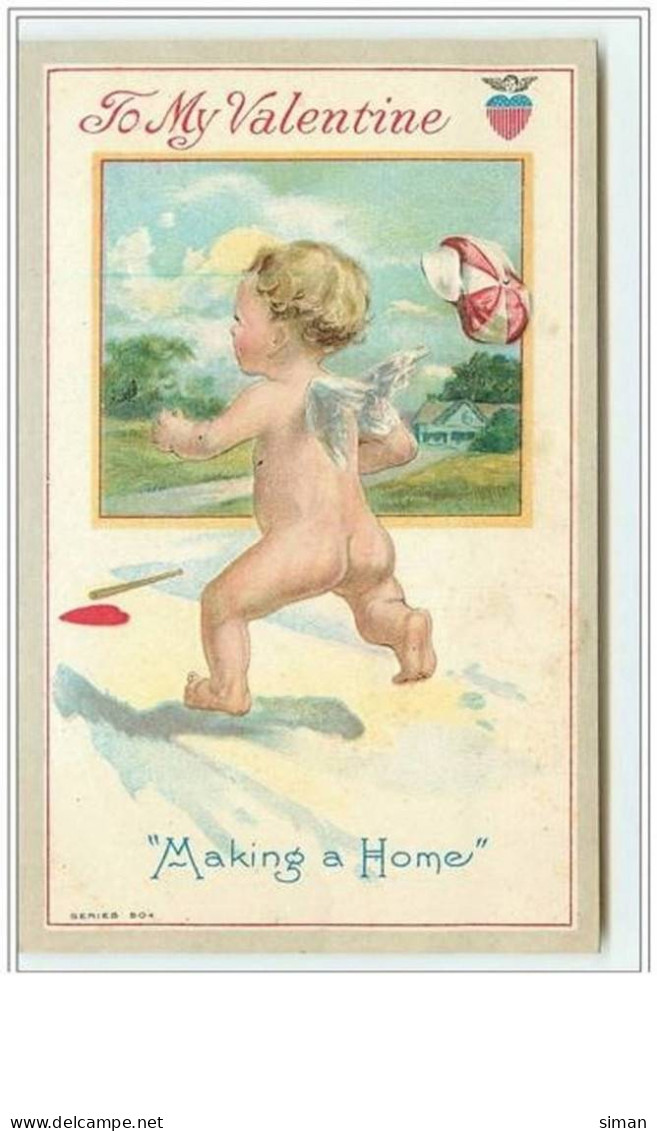 N°720 - Carte Gaufrée - To My Valentine - Making Home - Angelot - Valentinstag