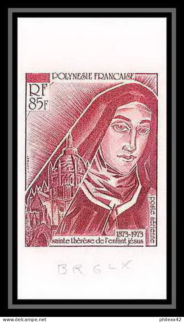 91622 Polynesie Polynesia N° 71 Sainte Therese Enfant Jesus Tableau Painting Essai Proof Non Dentelé Imperf ** MNH - Non Dentellati, Prove E Varietà