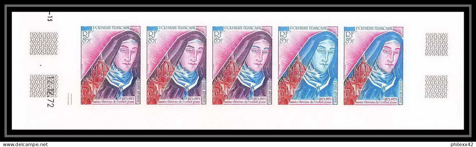 91622a Polynesie (Polynesia) N° 71 Sainte Therese Enfant Jesus Tableau Painting Essai Proof Non Dentelé Imperf ** MNH - Non Dentellati, Prove E Varietà