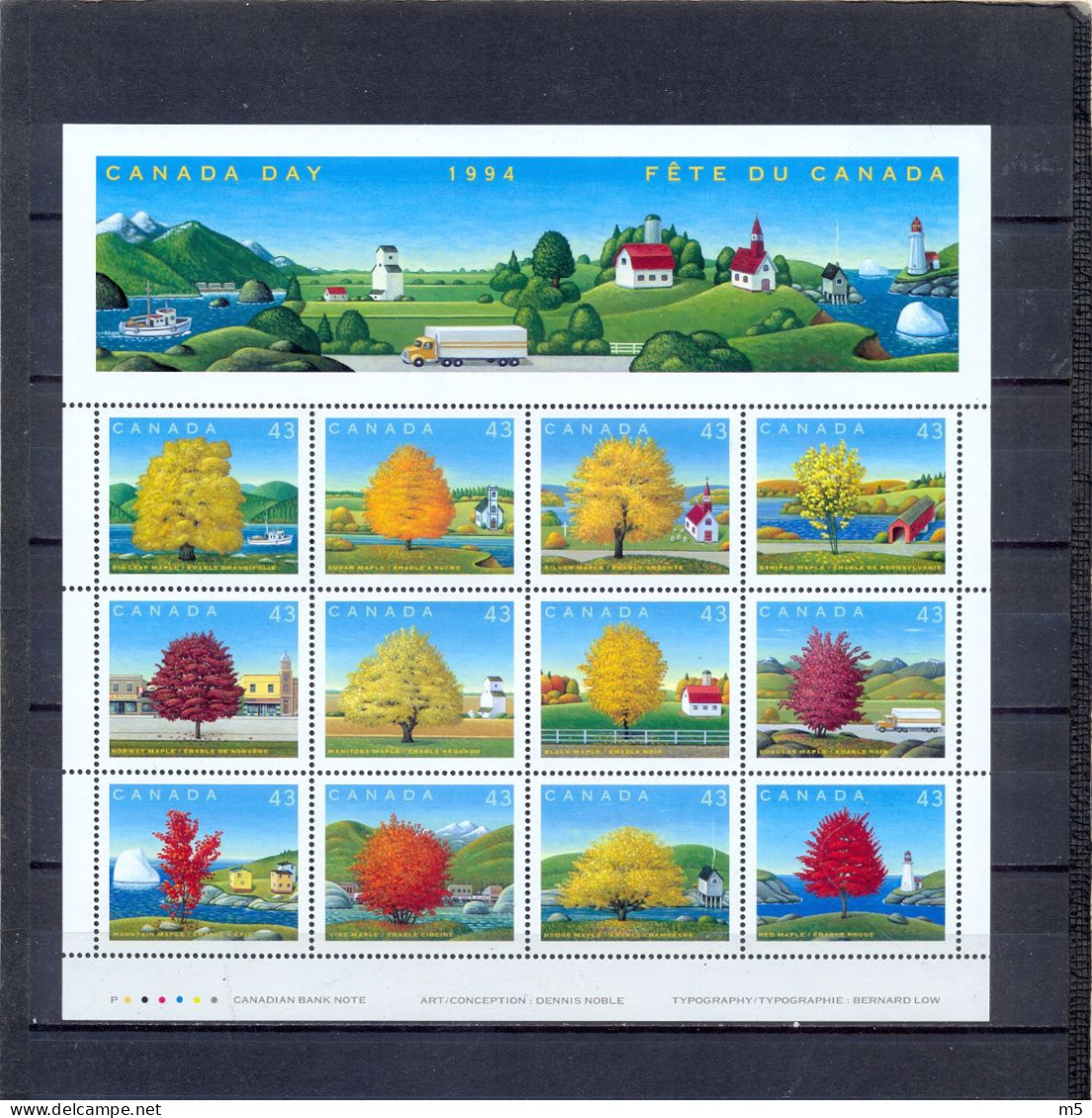 CANADA - MNH - TREES -  MI.NO.KLB 1423/34 - CV = 12 € - Blocks & Kleinbögen