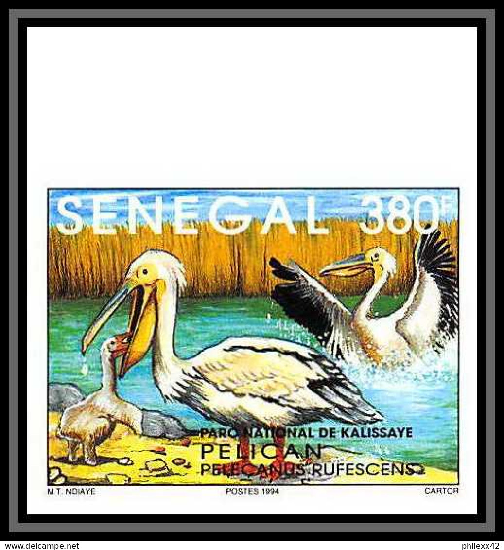 92747c Sénégal N°1108/1111 Kalissaye Oiseaux Birds 1994 Héron Sterne Pelican Aigrette Terns Non Dentelé ** MNH Imperf  - Pelicans