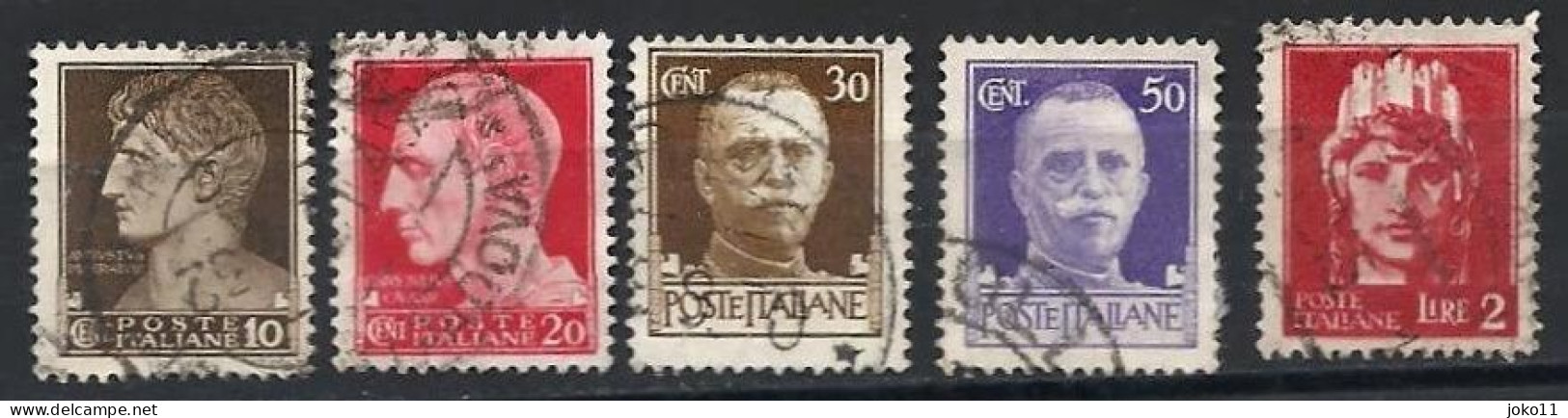 Italien, 1945, Mi.-Nr. 670+671+672+674+679, Gestempelt - Gebraucht