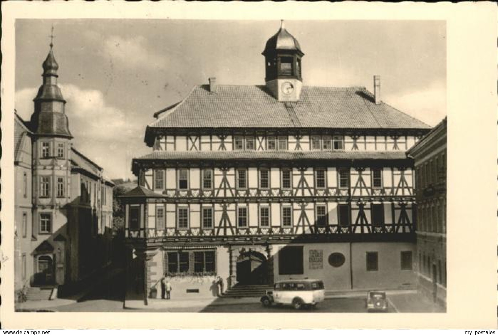 41257667 Vacha Historisches Rathaus Kleinbus Auto Fachwerk Vacha - Vacha