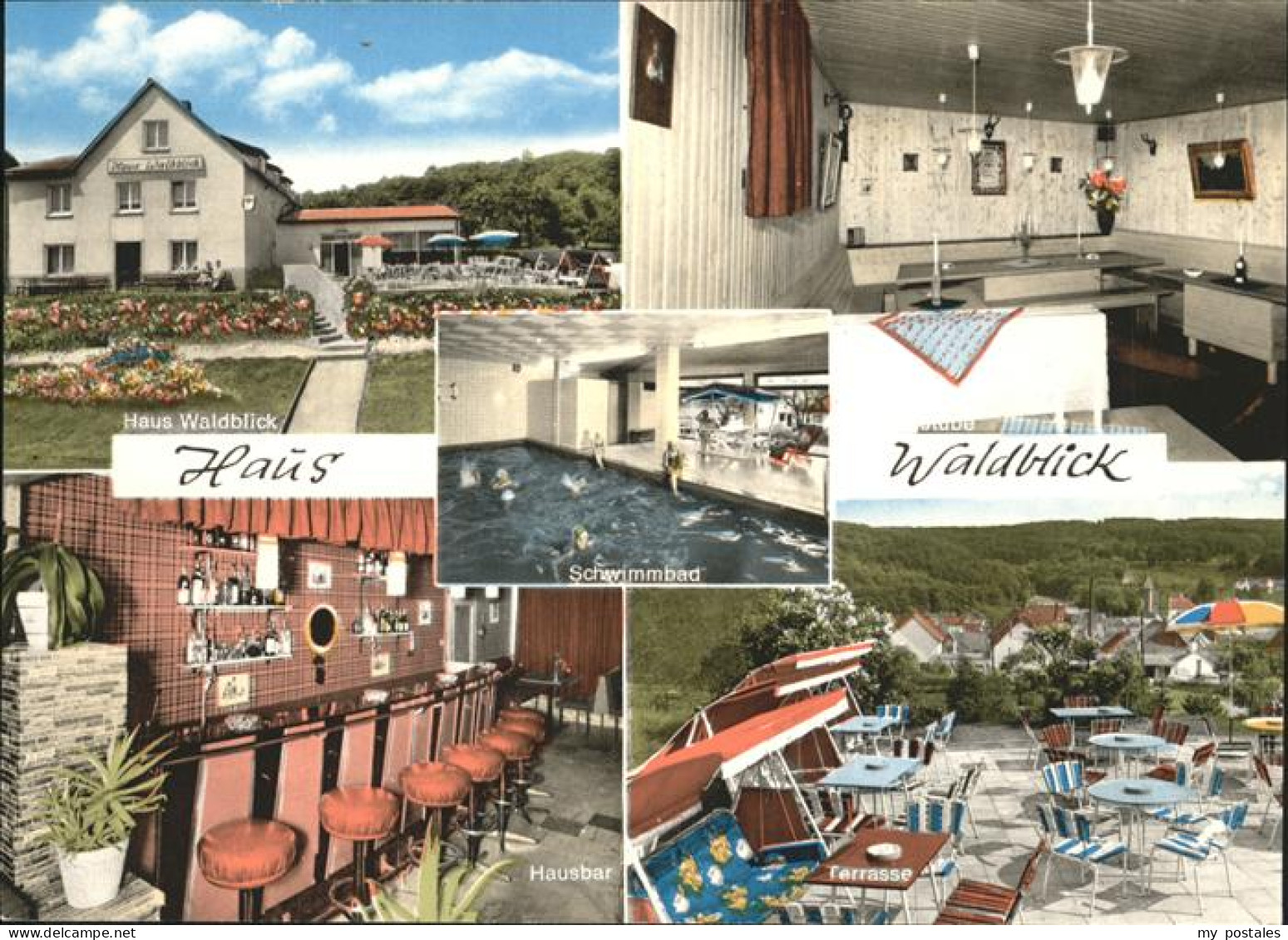 41257192 Schoenbach Dillkreis Haus Waldblick Schwimmbad Hausbar Schoenbach - Herborn