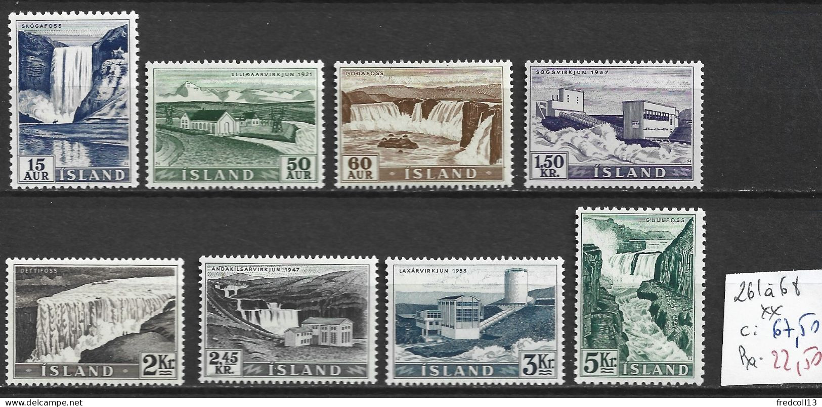 ISLANDE 261 à 68 ** Côte 67.50 € - Unused Stamps