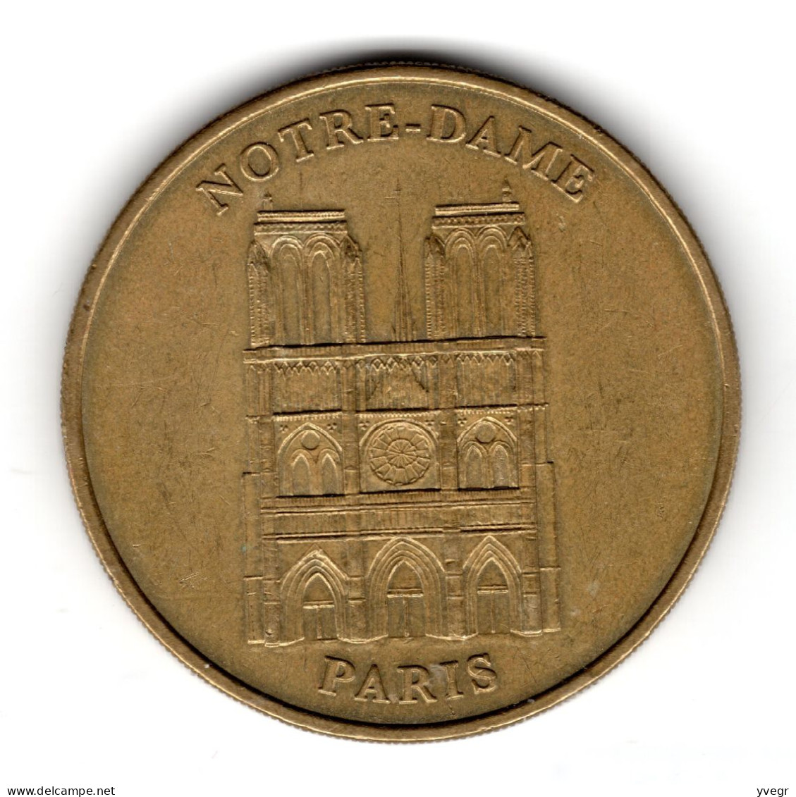 Jeton, Médaille Touristique De La Monnaie De Paris 75004 Crypte De Notre Dame De Paris N°1 Face Simple 1998 Cote 42 € - 2021