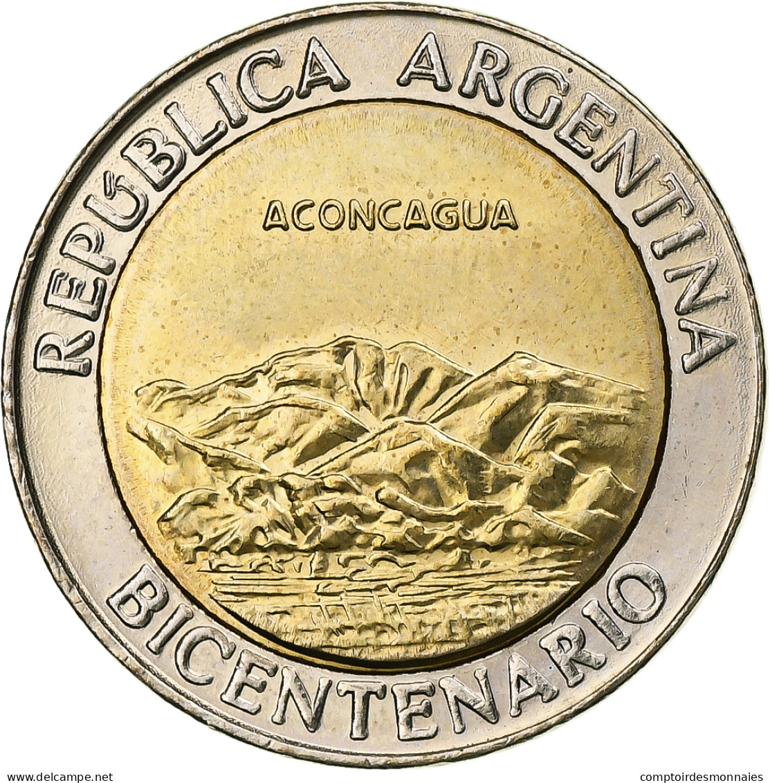 Argentine, Peso, Aconcagua, 2010, Bimétallique, SPL, KM:160 - Argentina