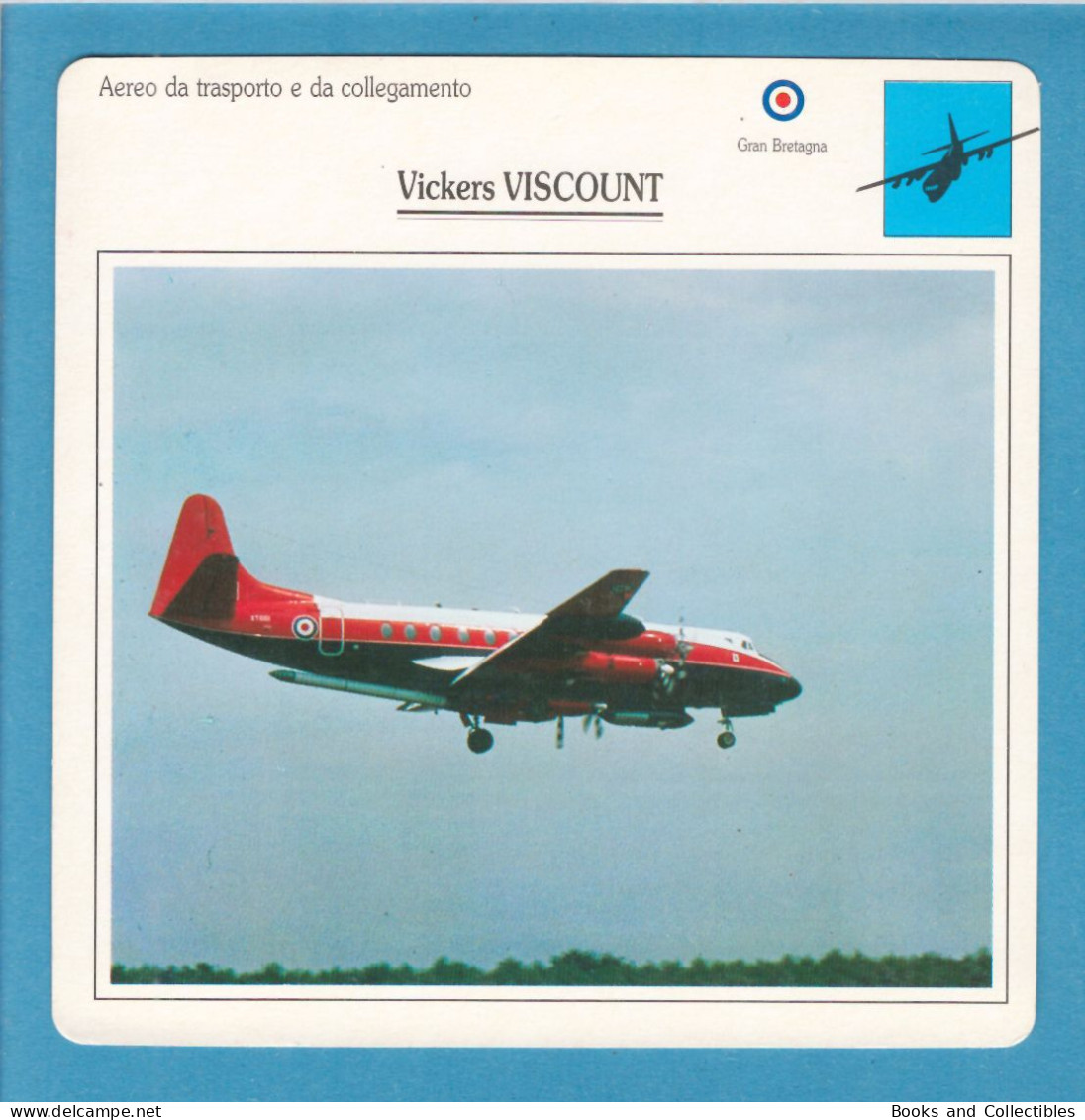 DeAgostini Educational Sheet "Warplanes" / Vickers VISCOUNT (Great Britain) - Aviation