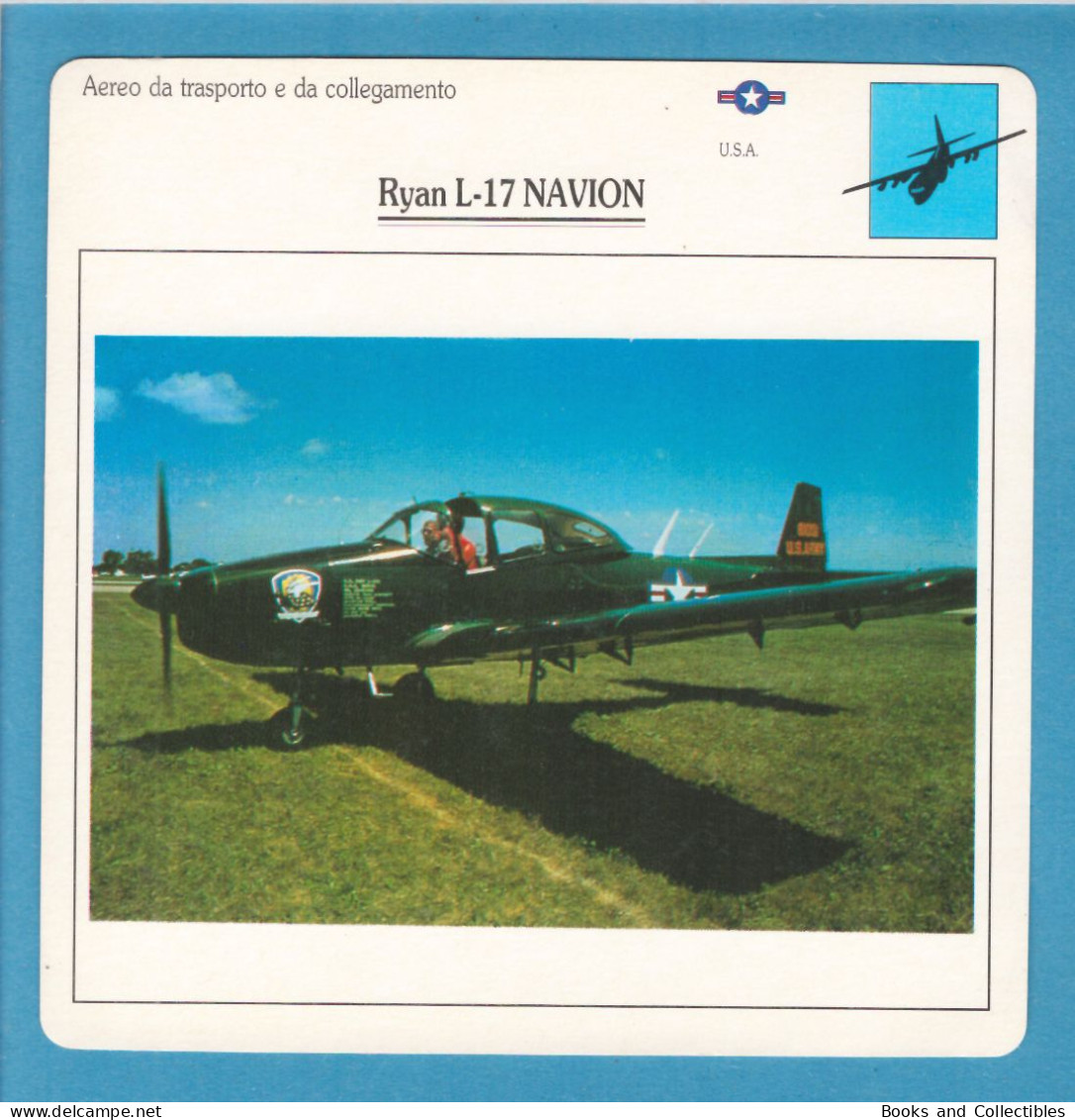 DeAgostini Educational Sheet "Warplanes" / Ryan L-17 NAVION (U.S.A.) - Aviation