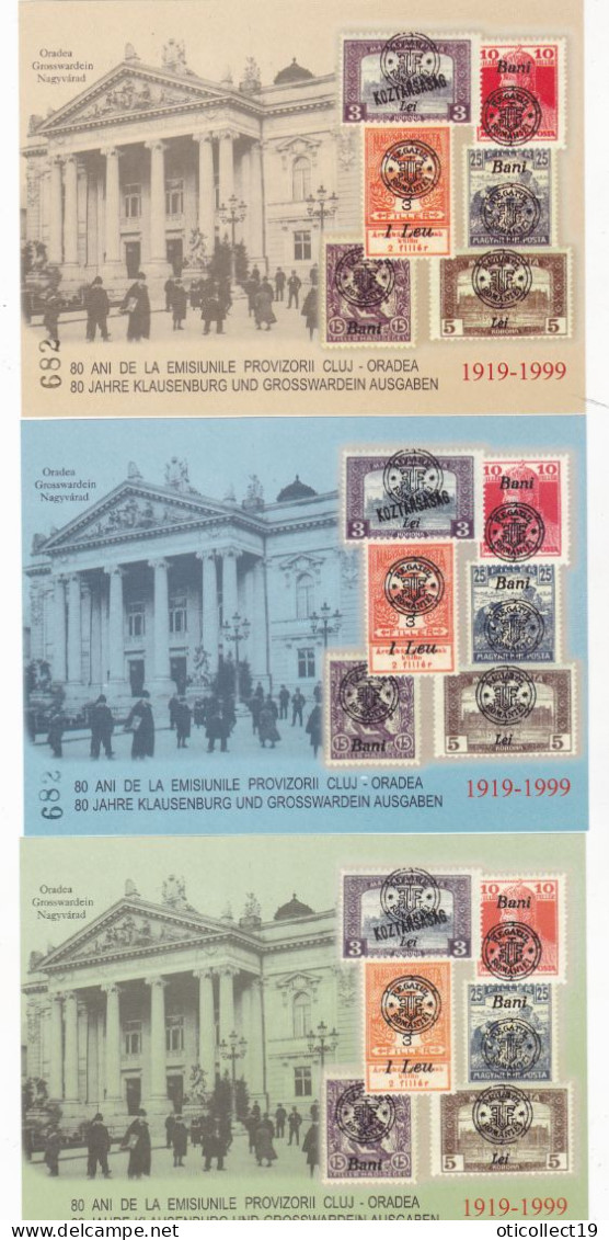 FULL SHEETS, ANNIVERSARY OF THE CLUJ - ORADEA STAMP ISSUE,3X SHEET, 1999, ROMANIA - Full Sheets & Multiples