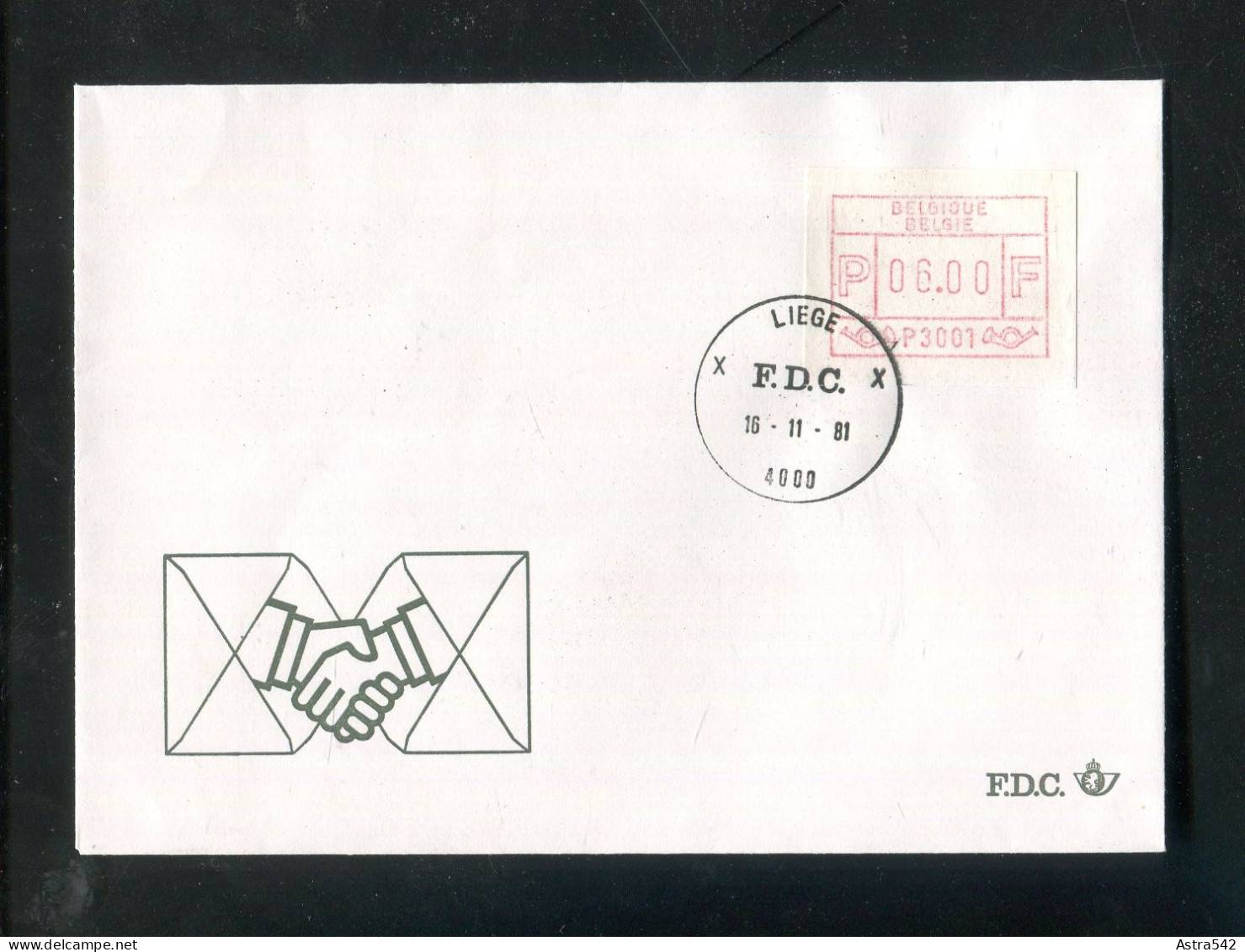 "BELGIEN" 1981, Automatenmarke Mi. 1 (P 3001/LIEGE) Auf 4 FDC (7485) - Covers & Documents