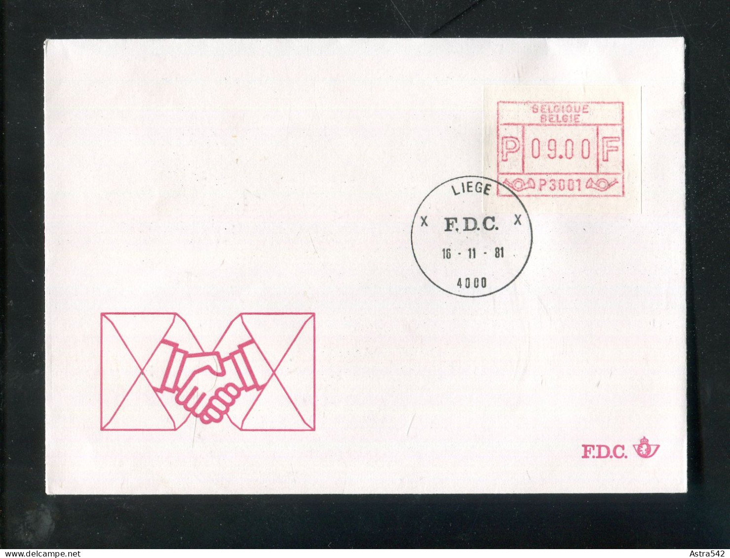 "BELGIEN" 1981, Automatenmarke Mi. 1 (P 3001/LIEGE) Auf 4 FDC (7485) - Covers & Documents